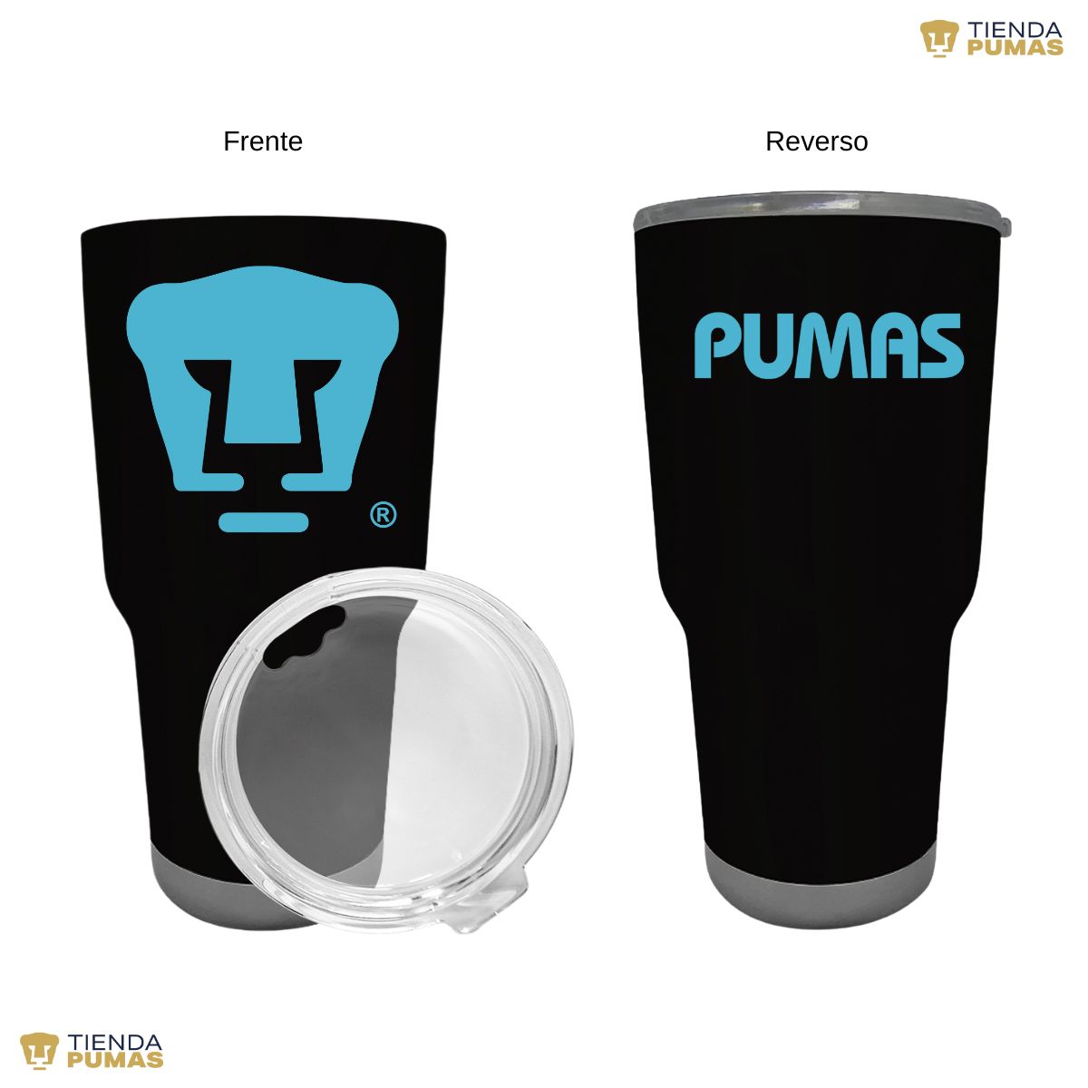 Termo 30 Oz Pumas UNAM Logo Azul Báltico