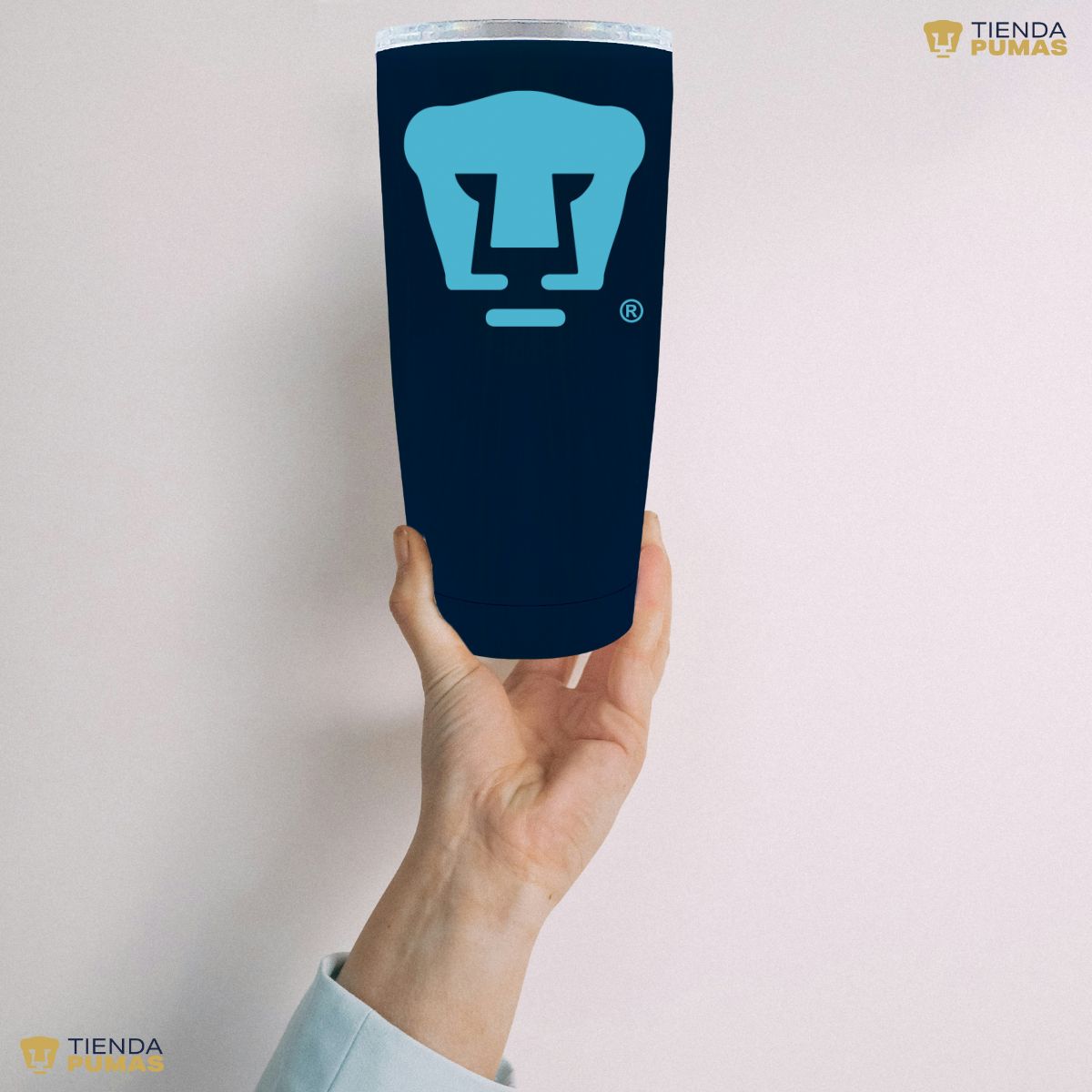 Termo 20 Oz Pumas UNAM Logo Azul Báltico