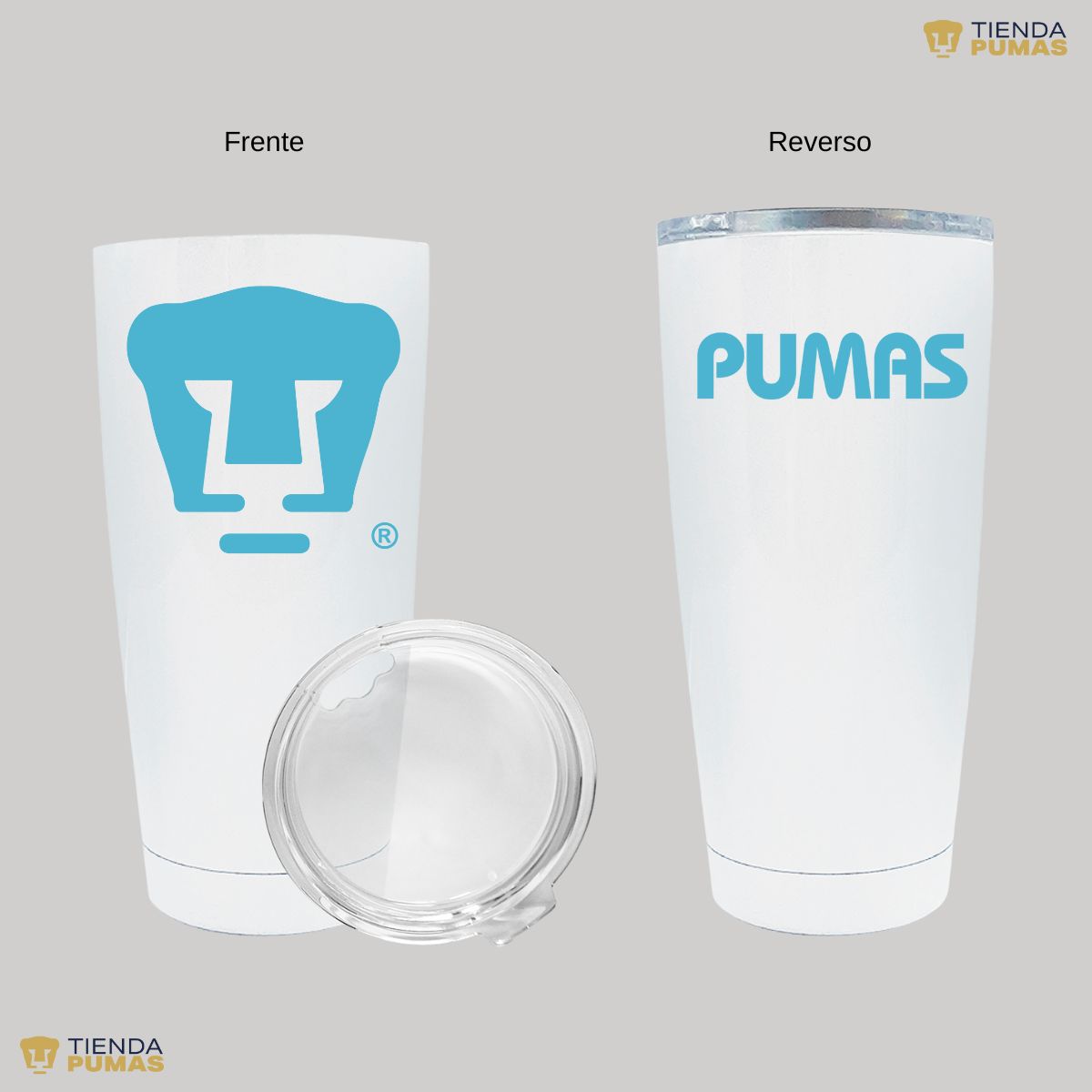 Termo 20 Oz Pumas UNAM Logo Azul Báltico