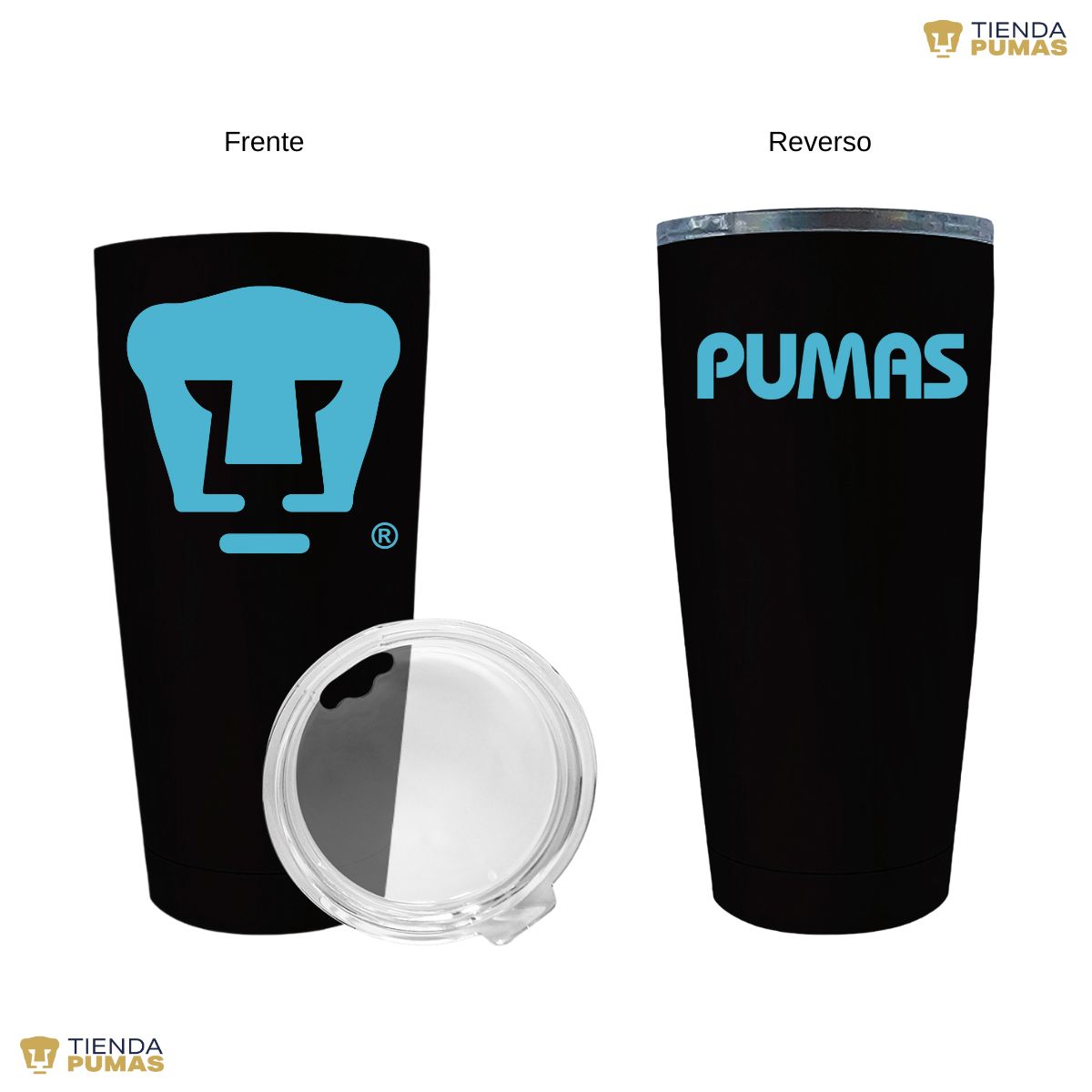 Termo 20 Oz Pumas UNAM Logo Azul Báltico