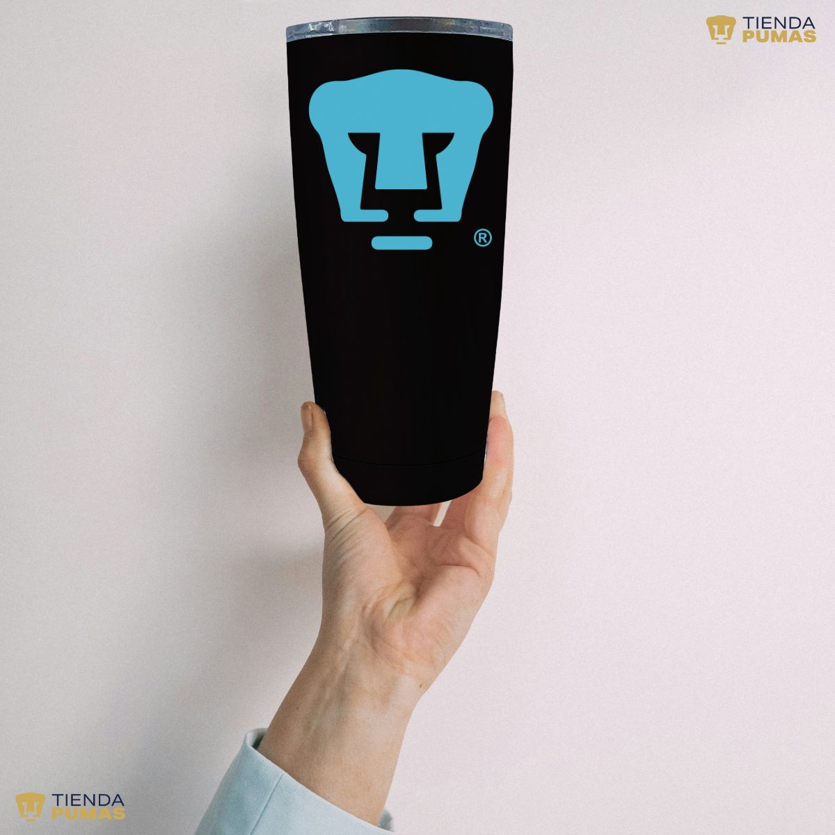 Termo 20 Oz Pumas UNAM Logo Azul Báltico