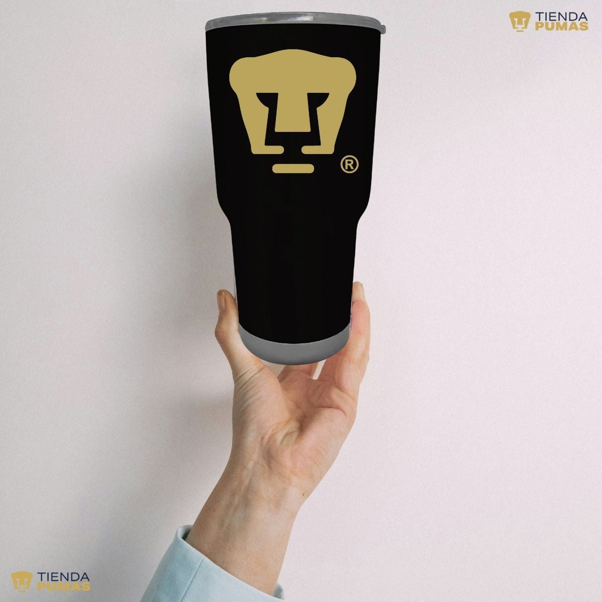 Termo 30 Oz Pumas UNAM Logo dorado