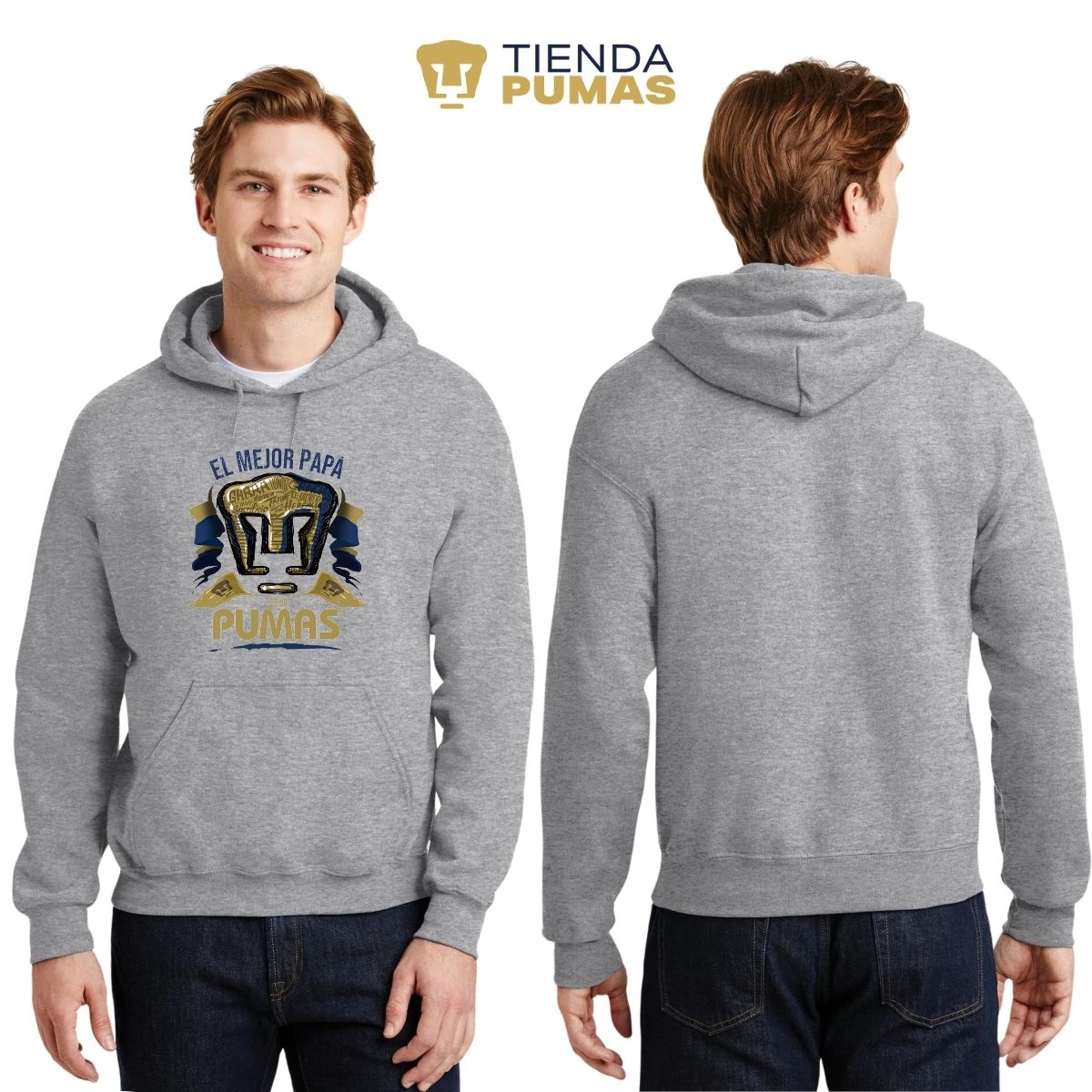 Sudadera Hombre Hoodie Pumas UNAM Mejor Papá Pumas