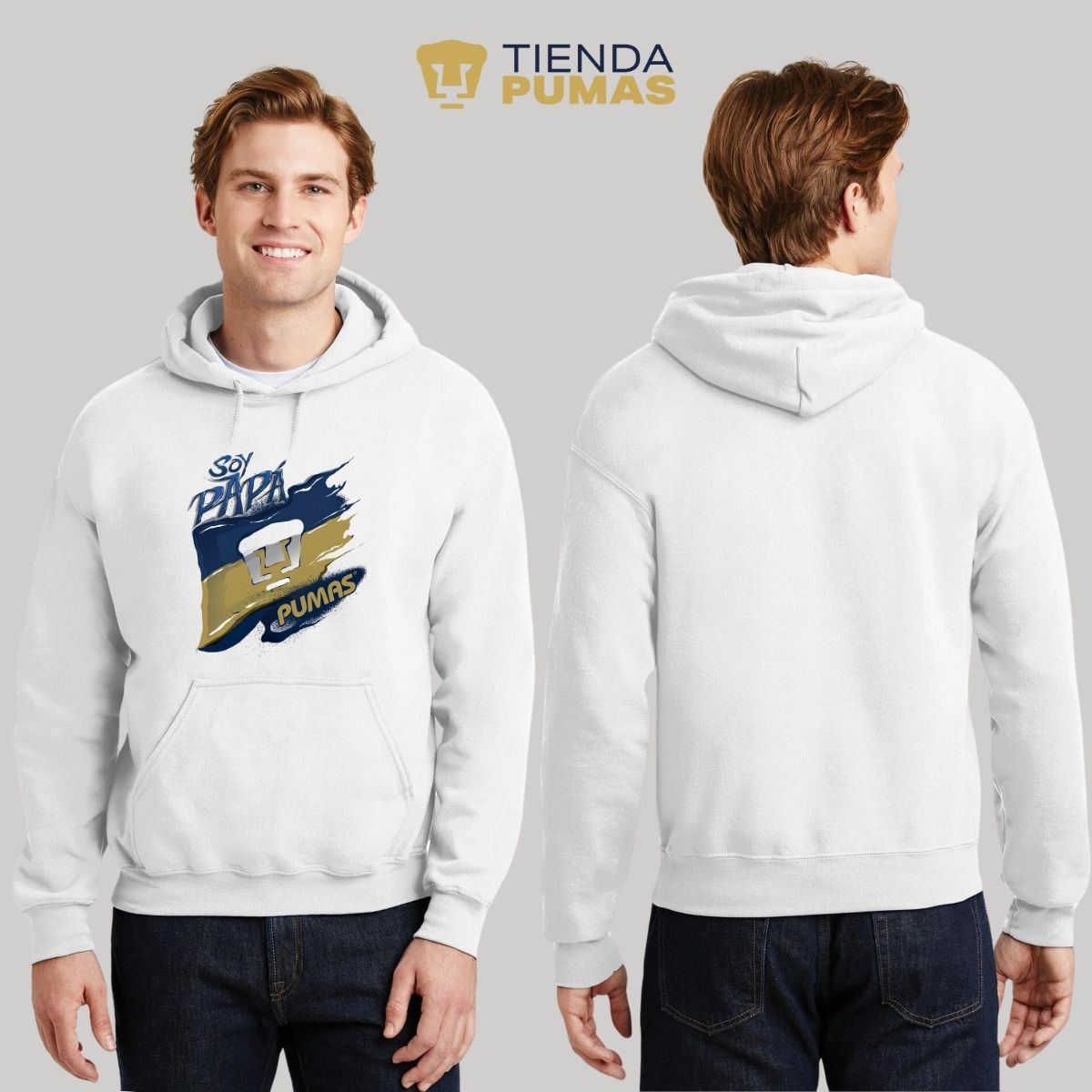 Sudadera Hombre Hoodie Pumas UNAM Soy Papá Pumas