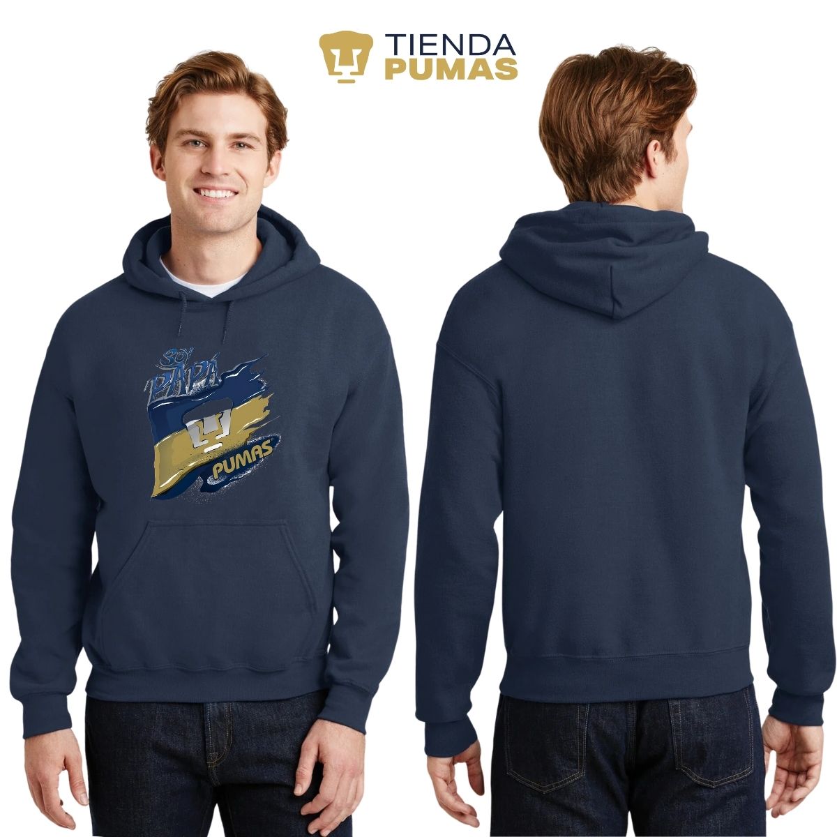 Sudadera Hombre Hoodie Pumas UNAM Soy Papá Pumas