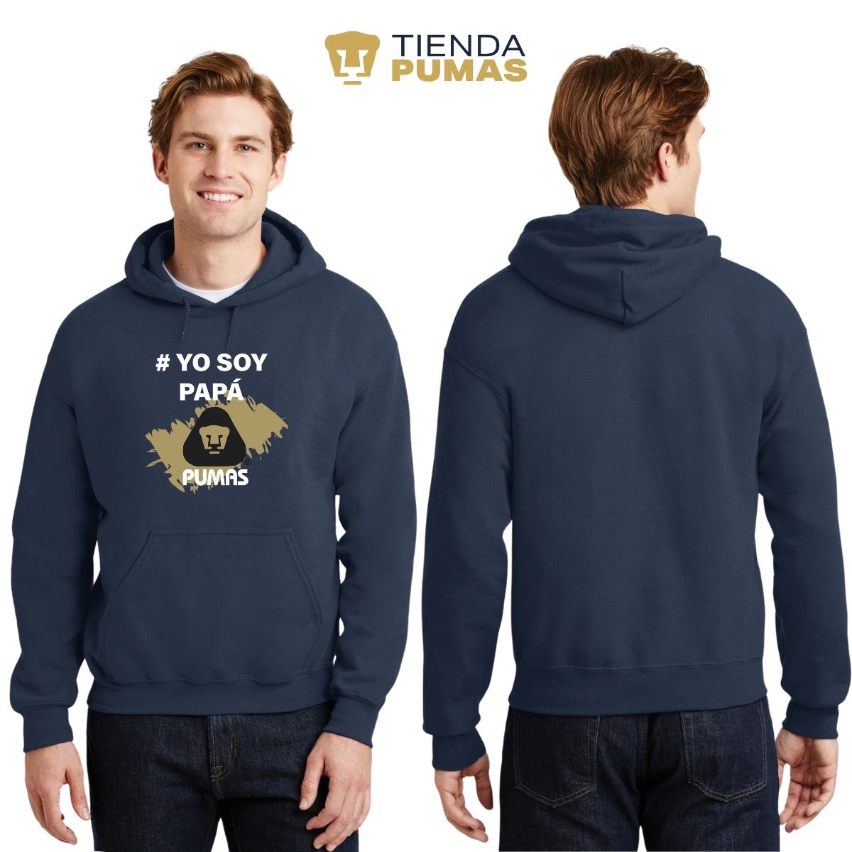 Sudadera Hombre Hoodie  Pumas UNAM Yo soy papá Pumas