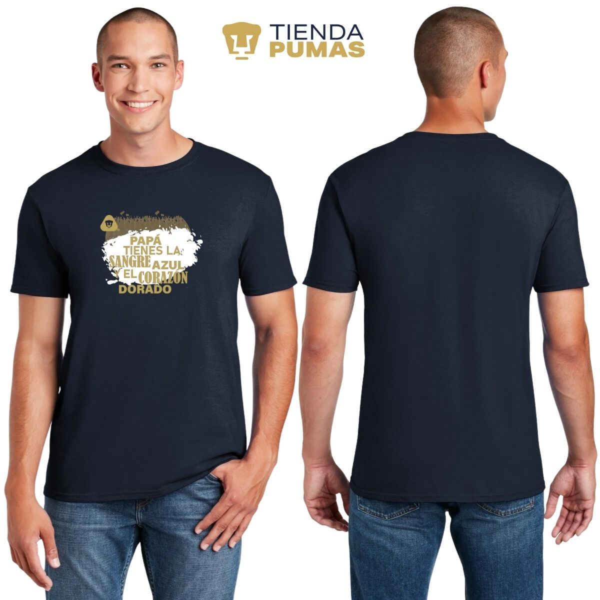 Playera Hombre Pumas UNAM Papá sangre azul