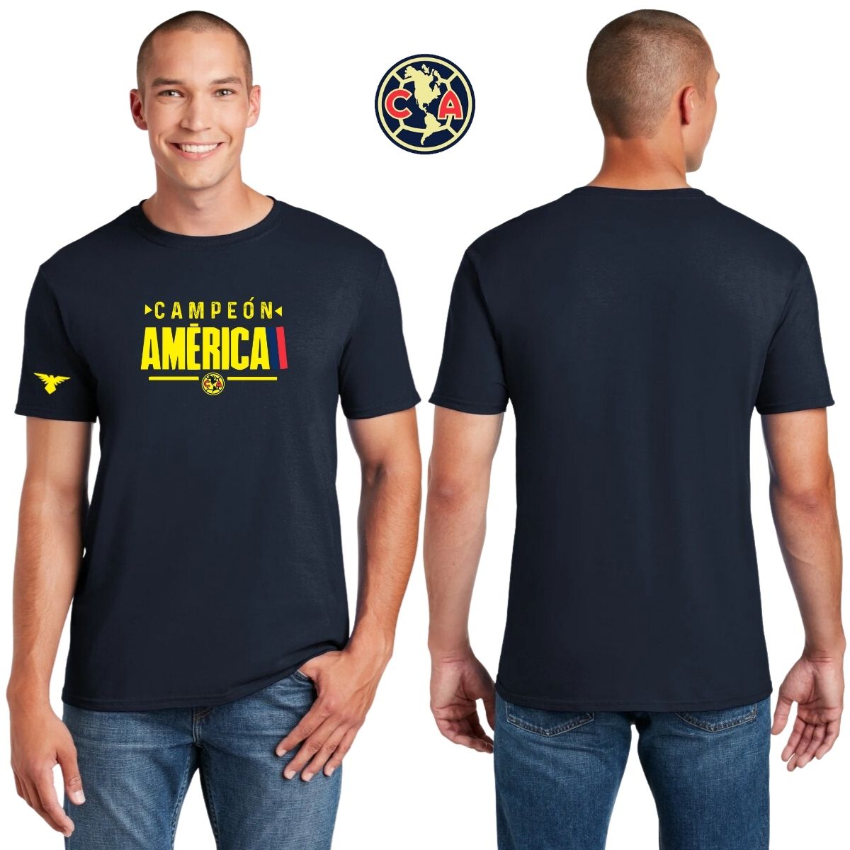 Playera Deportiva Hombre América Campeón Nueva Az