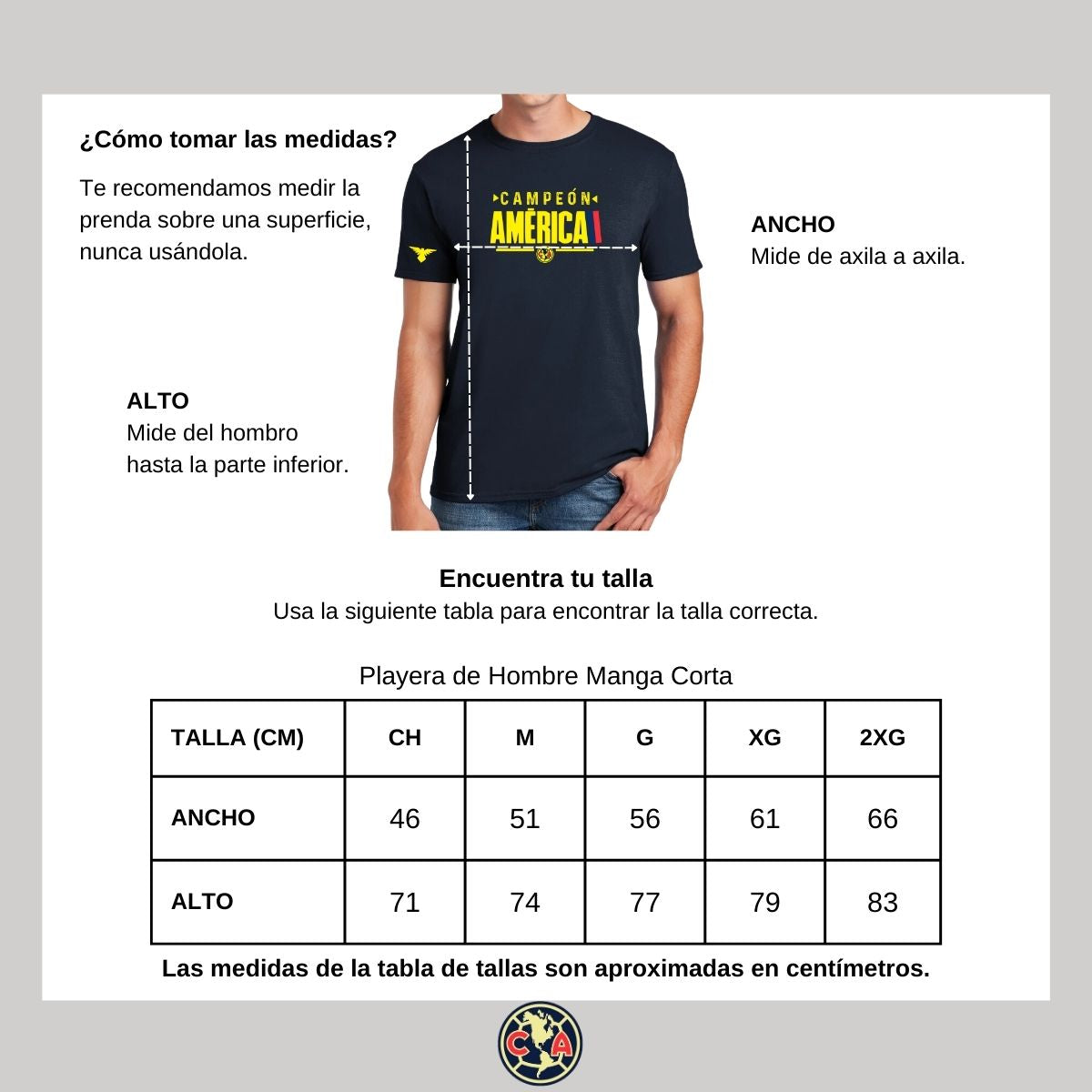 Playera Deportiva Hombre América Campeón Nueva Az