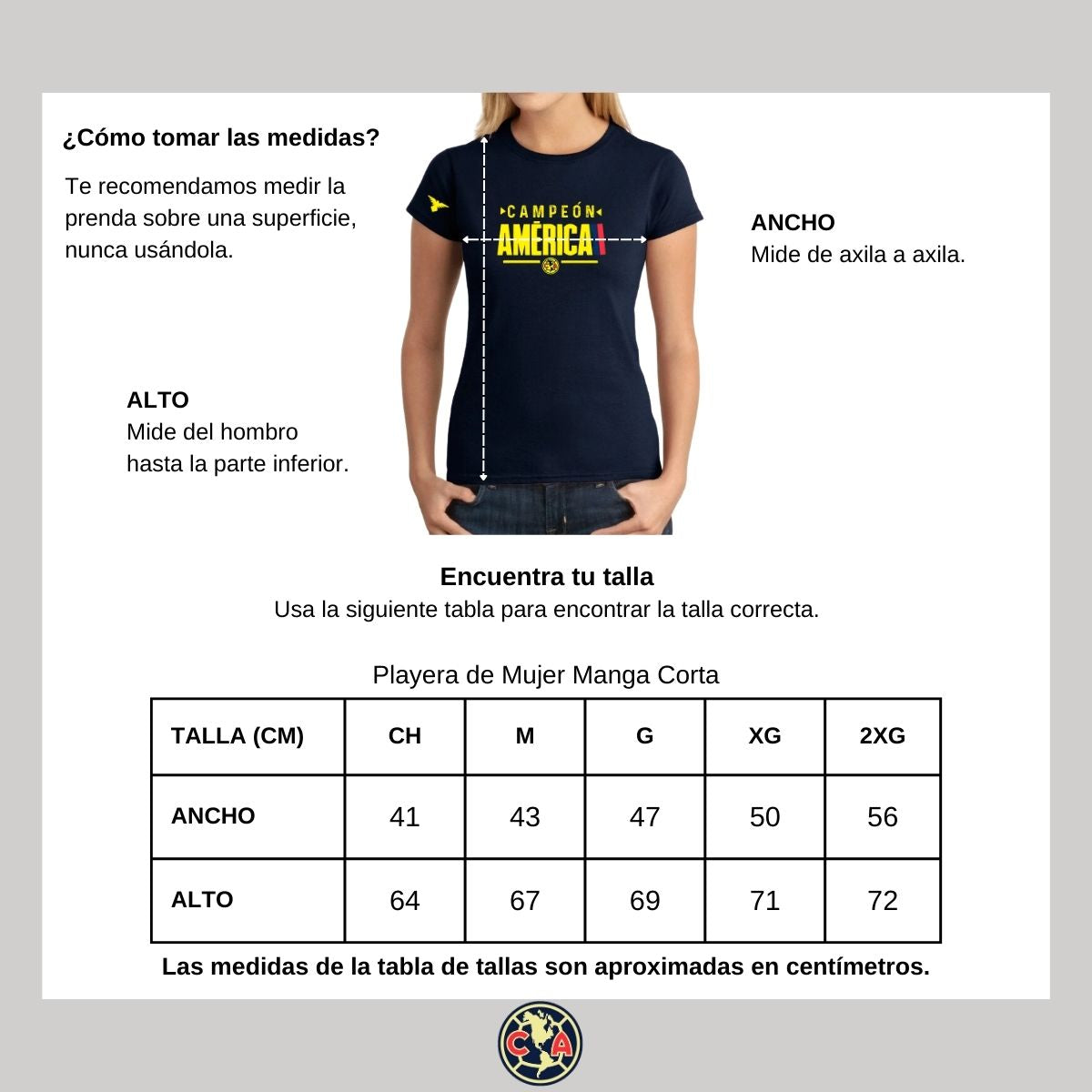 Playera Deportiva Mujer América Campeón Nueva Az