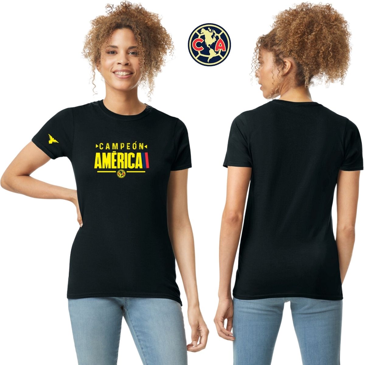 Playera Deportiva Mujer América Campeón Nueva Ng