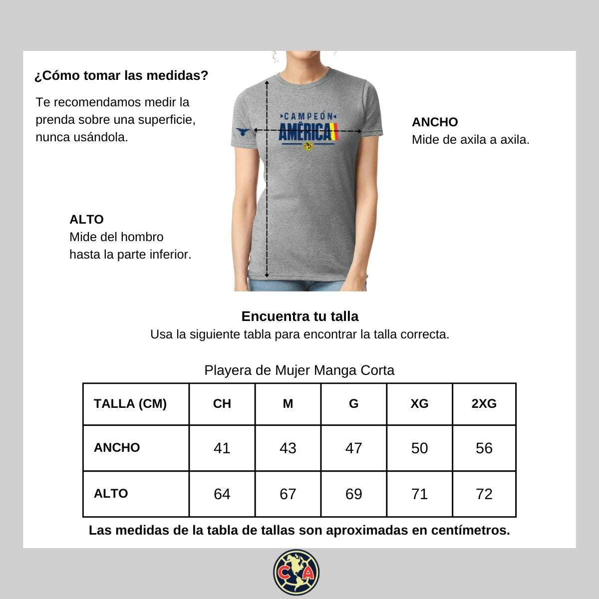 Playera Deportiva Mujer América Campeón Nueva Gs