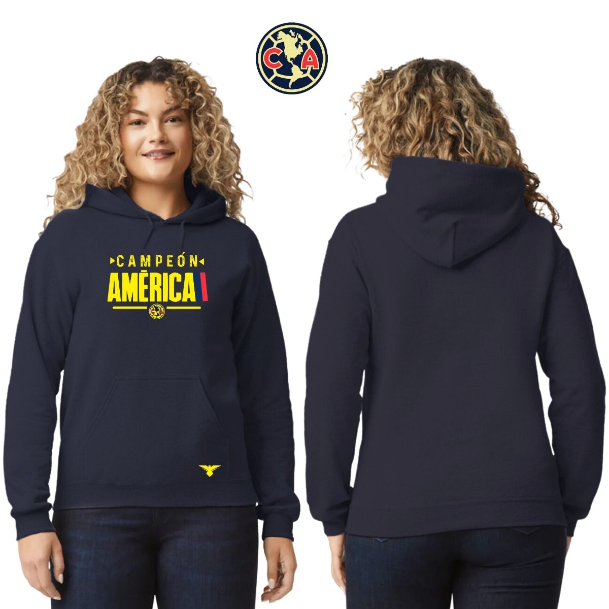 Sudadera Mujer Hoodie América Campeón Nueva AZ