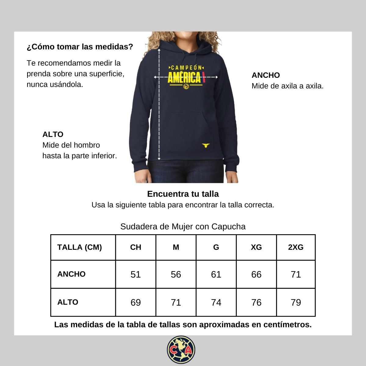 Sudadera Mujer Hoodie América Campeón Nueva AZ