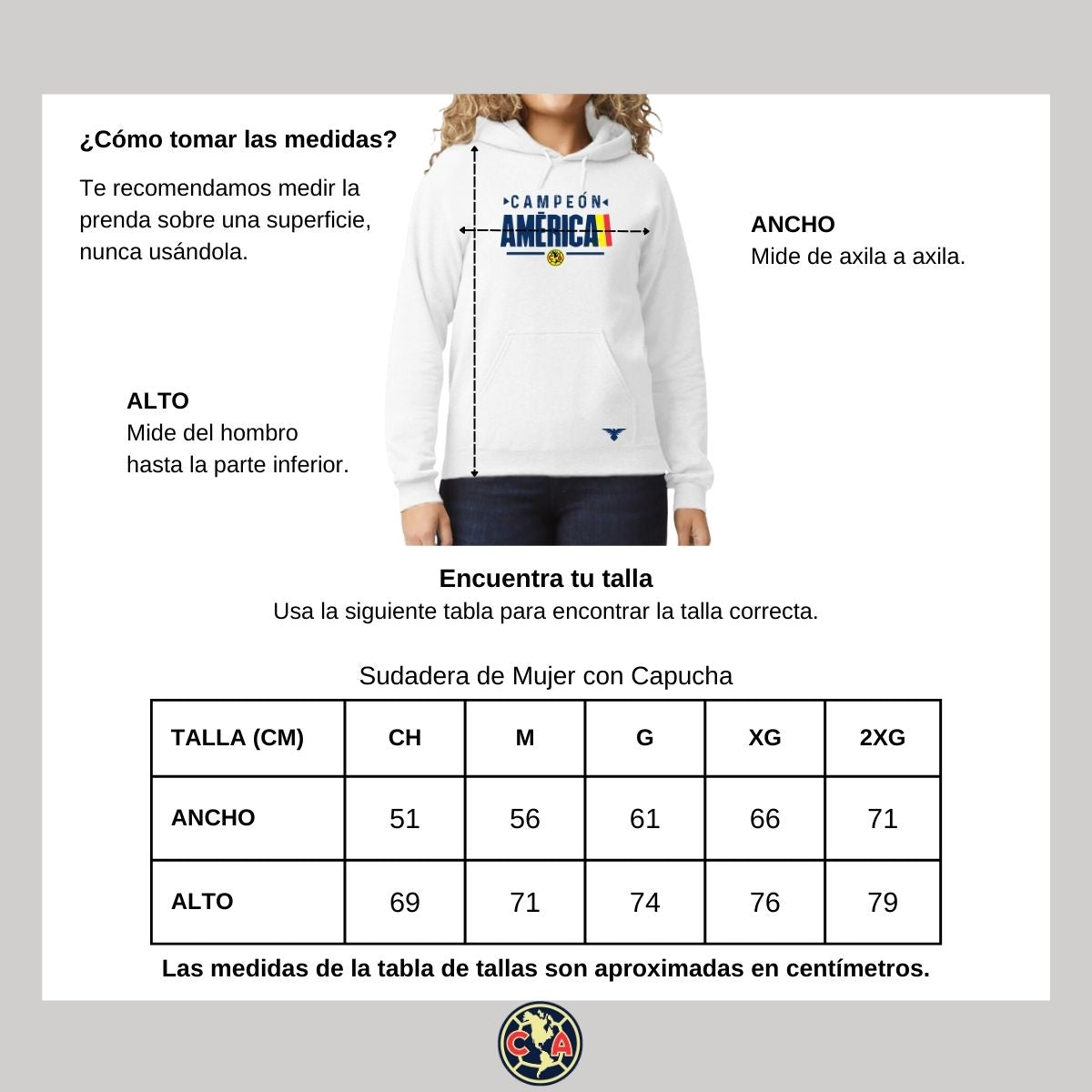 Sudadera Mujer Hoodie América Campeón Nueva BL