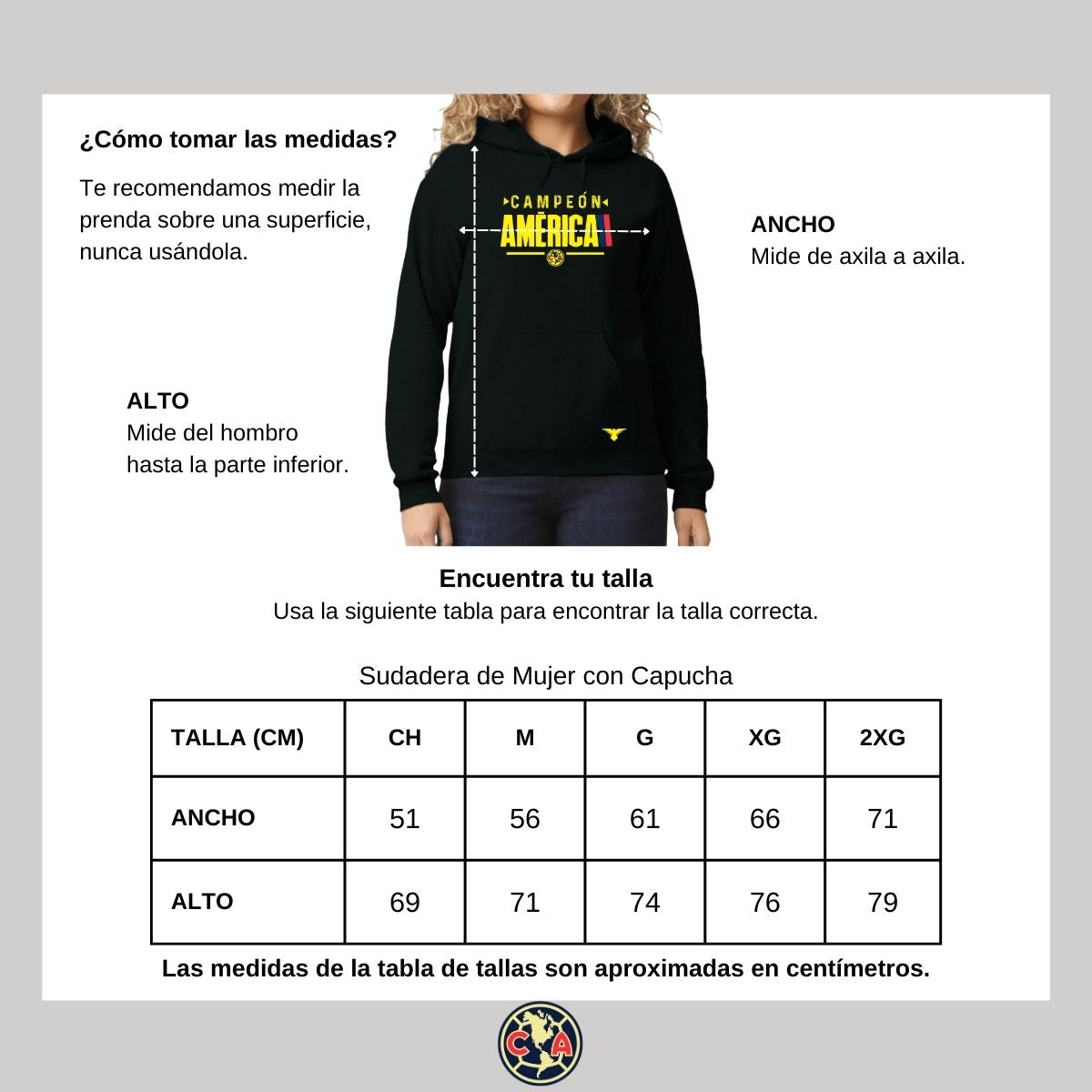 Sudadera Mujer Hoodie América Campeón Nueva NG