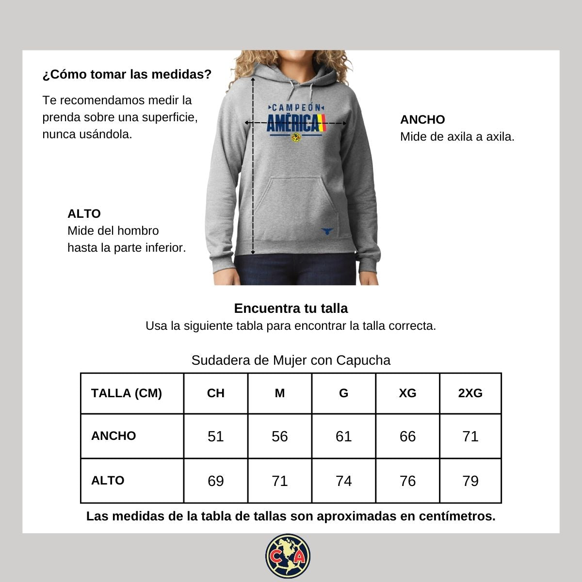 Sudadera Mujer Hoodie América Campeón Nueva GS