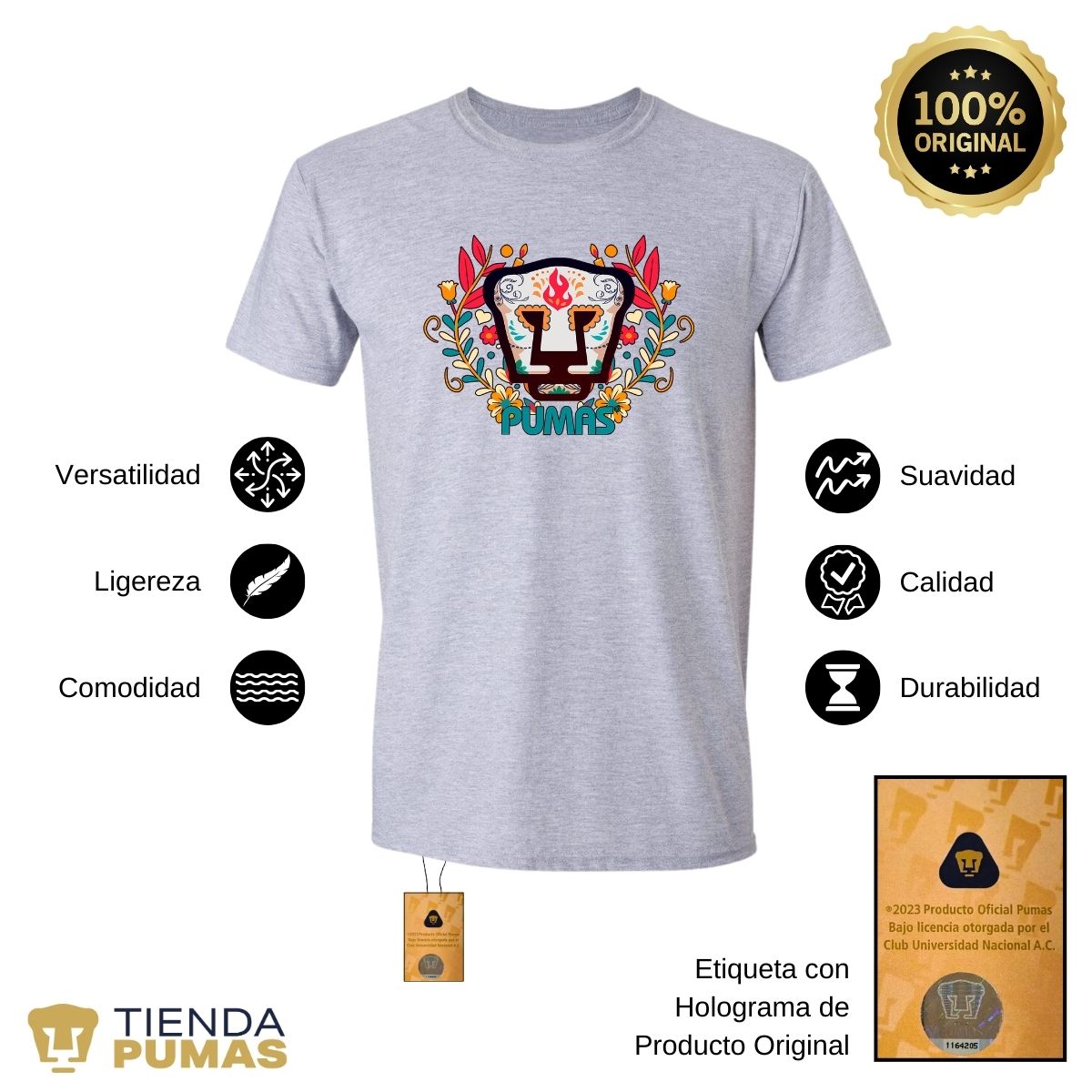 Playera Pumas UNAM Hombre Día De Muertos