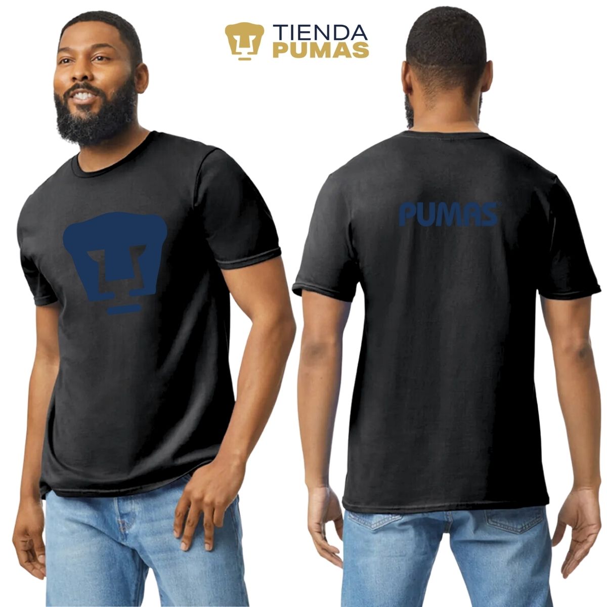 Playera Hombre Pumas Logo Azul