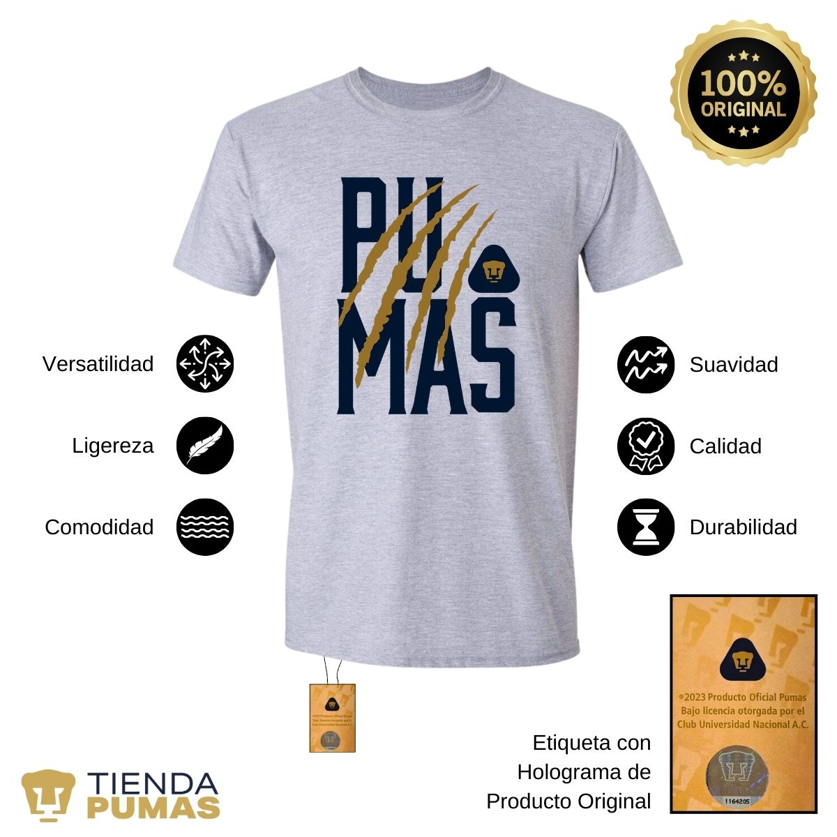 Playera Pumas UNAM Hombre Zarpazo OD77232