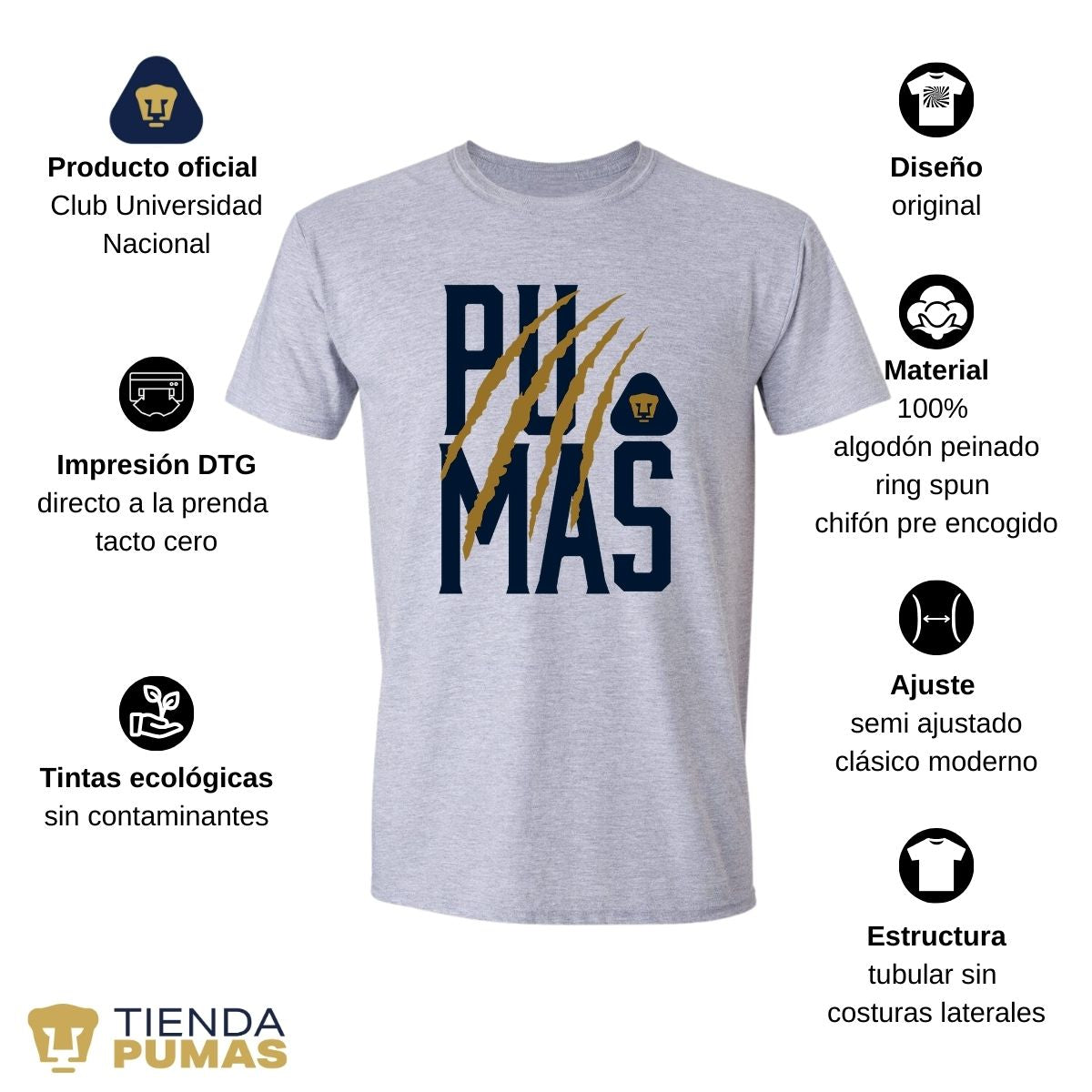 Playera Pumas UNAM Hombre Zarpazo OD77232