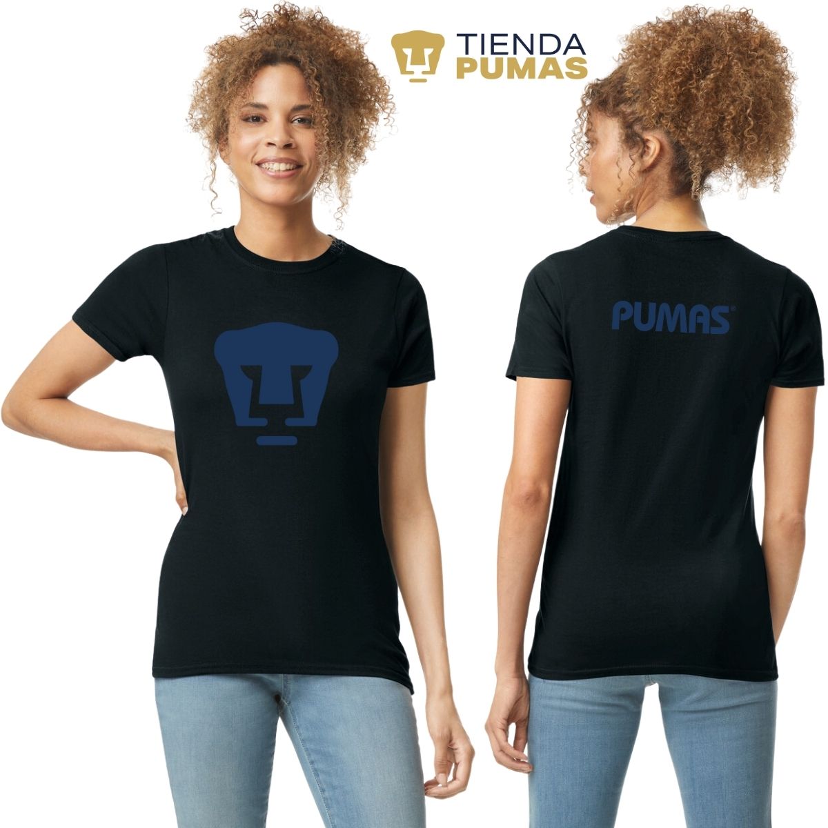 Playera Mujer Pumas Logo Azul