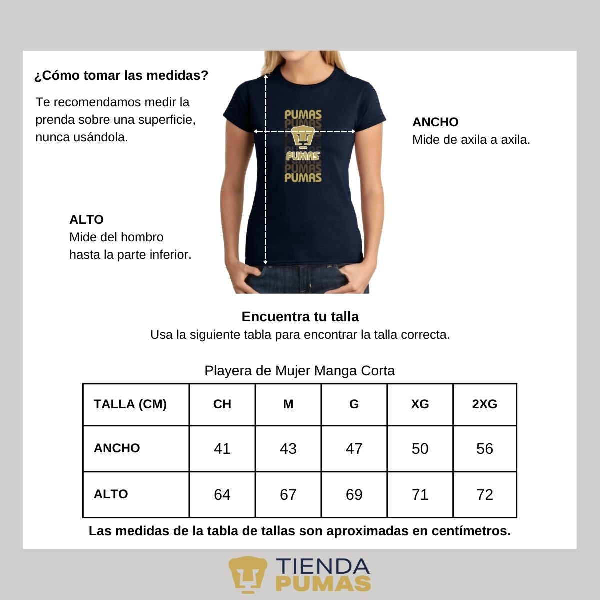 Playera Pumas UNAM Mujer Degradado OD77222