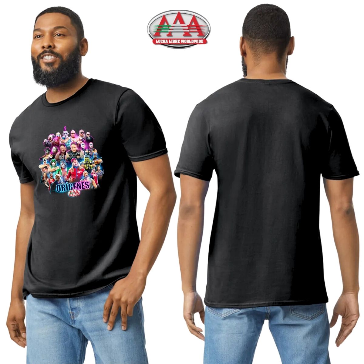 Playera Hombre Lucha Libre AAA Orígenes CDMX