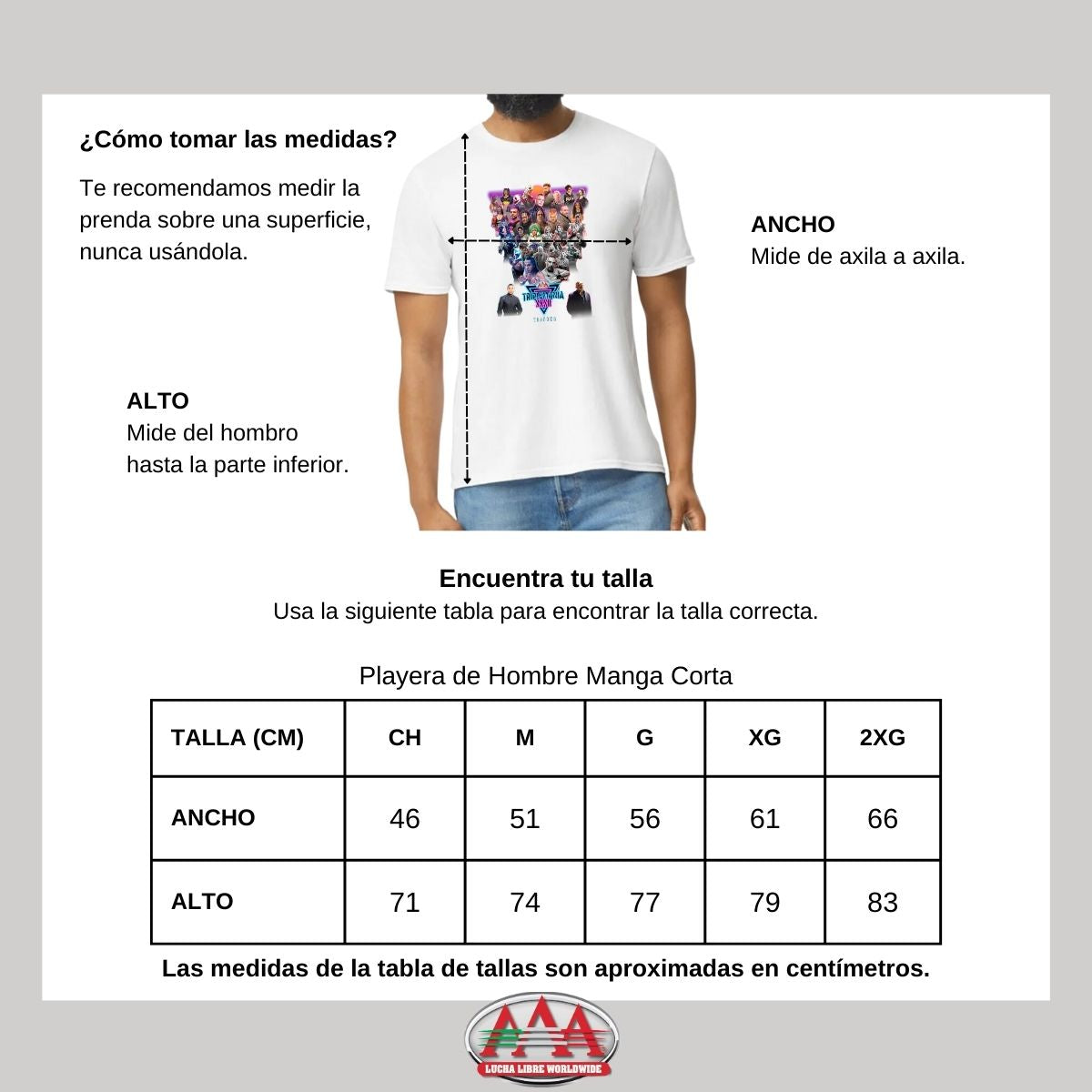 Playera Hombre Lucha Libre AAA Triplemanía XXXII Tij