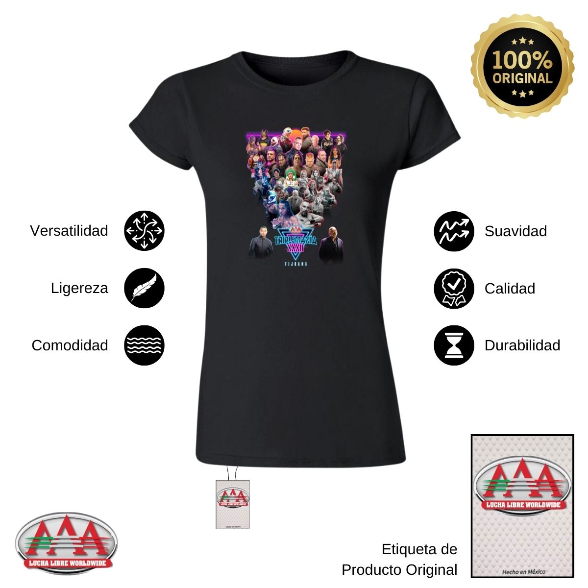 Playera Mujer Lucha Libre AAA Triplemanía XXXII Tij