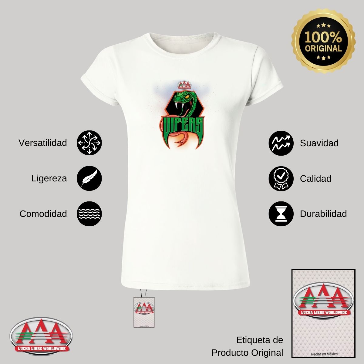 Playera Mujer Lucha Libre AAA Vipers