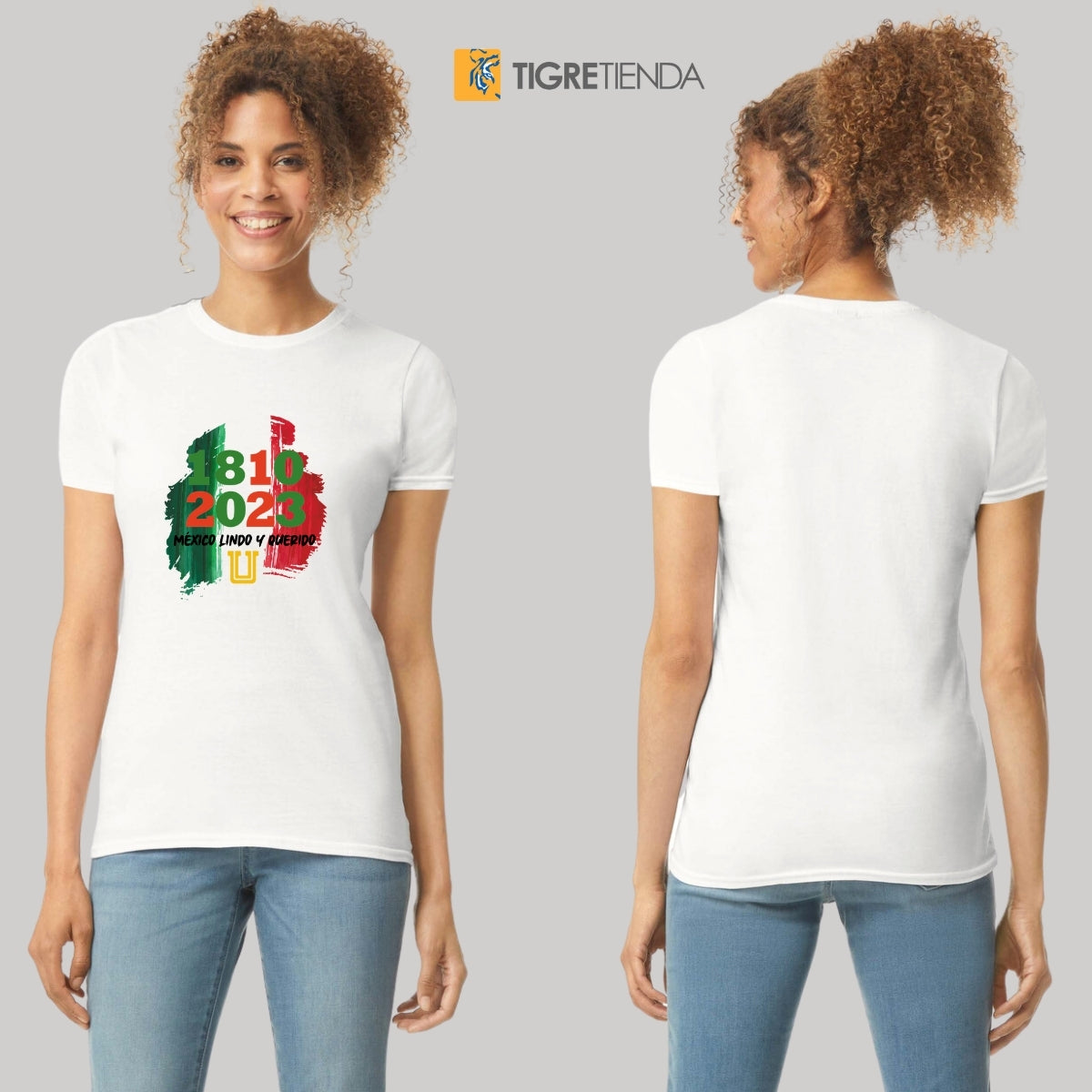 Playera Mexicana Mujer Tigres UANL México lindo y querido