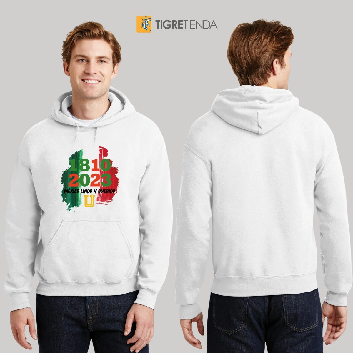 Sudadera Hombre Hoodie Tigres UANL México lindo y querido