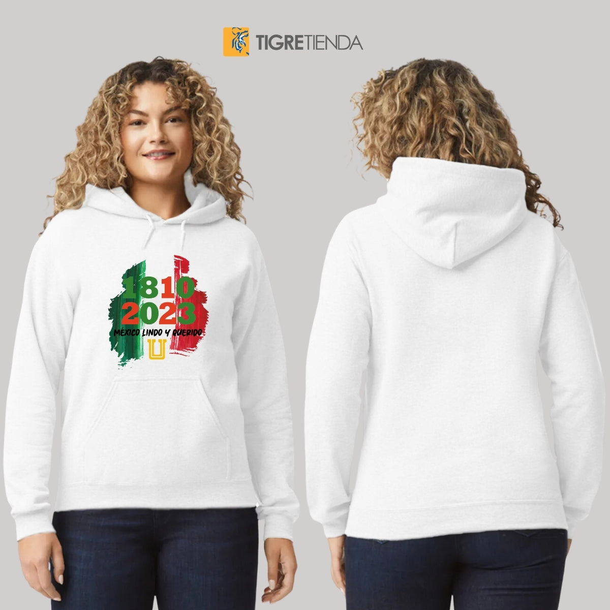 Sudadera Mujer Hoodie Tigres UANL México lindo y querido