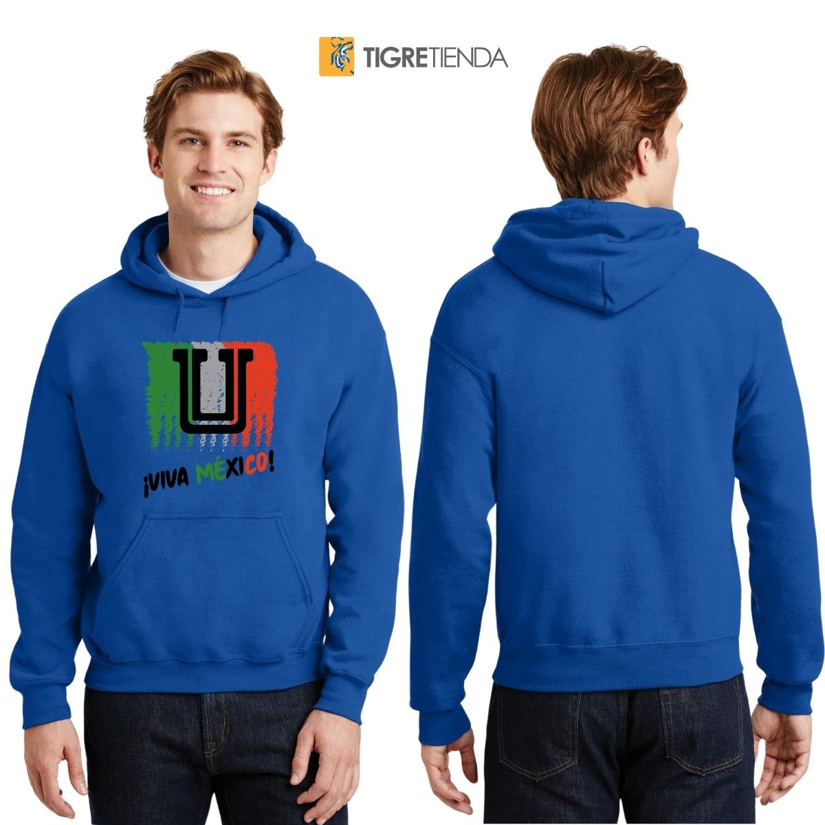 Sudadera Hombre Hoodie Tigres UANL Viva México