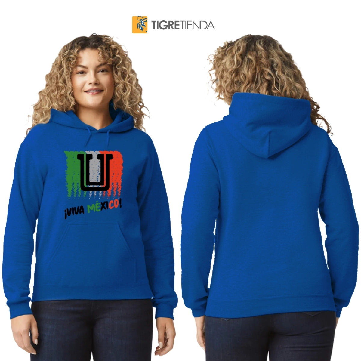 Sudadera Mujer Hoodie Tigres UANL Viva México