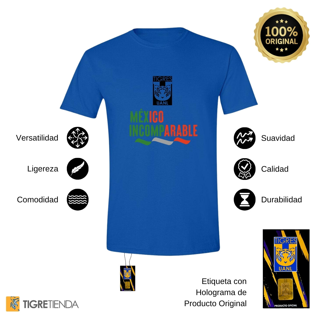 Playera Mexicana Hombre Tigres UANL México Incomparable