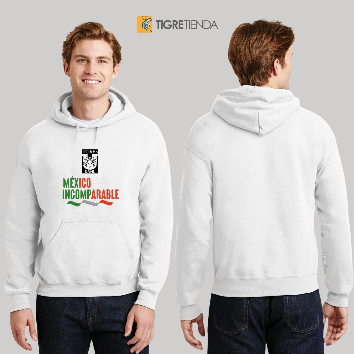 Sudadera Hombre Hoodie Tigres UANL México Incomparable