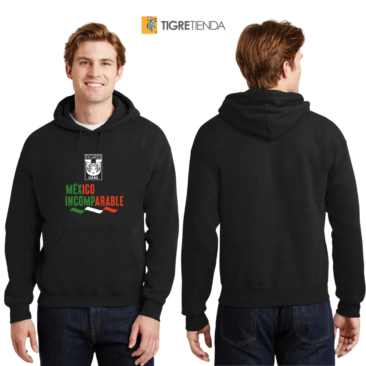 Sudadera Hombre Hoodie Tigres UANL México Incomparable