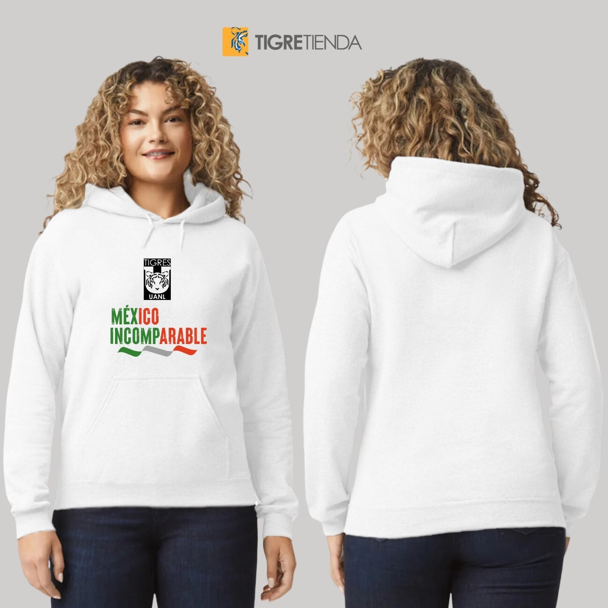 Sudadera Mujer Hoodie Tigres UANL  México Incomparable