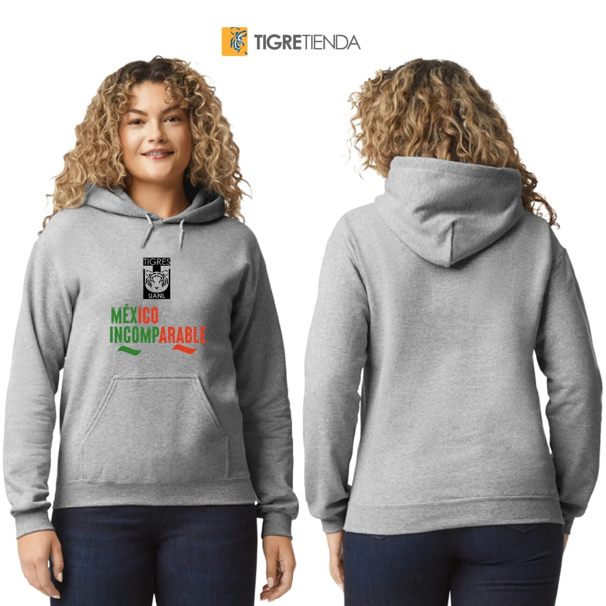 Sudadera Mujer Hoodie Tigres UANL  México Incomparable