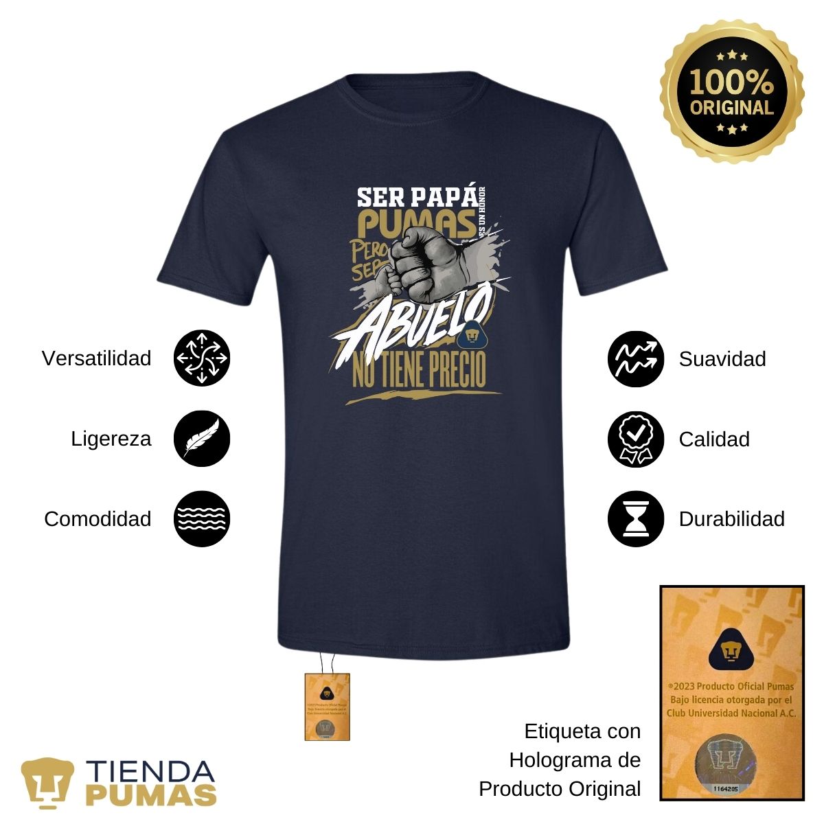 Playera Pumas UNAM Ser abuelo