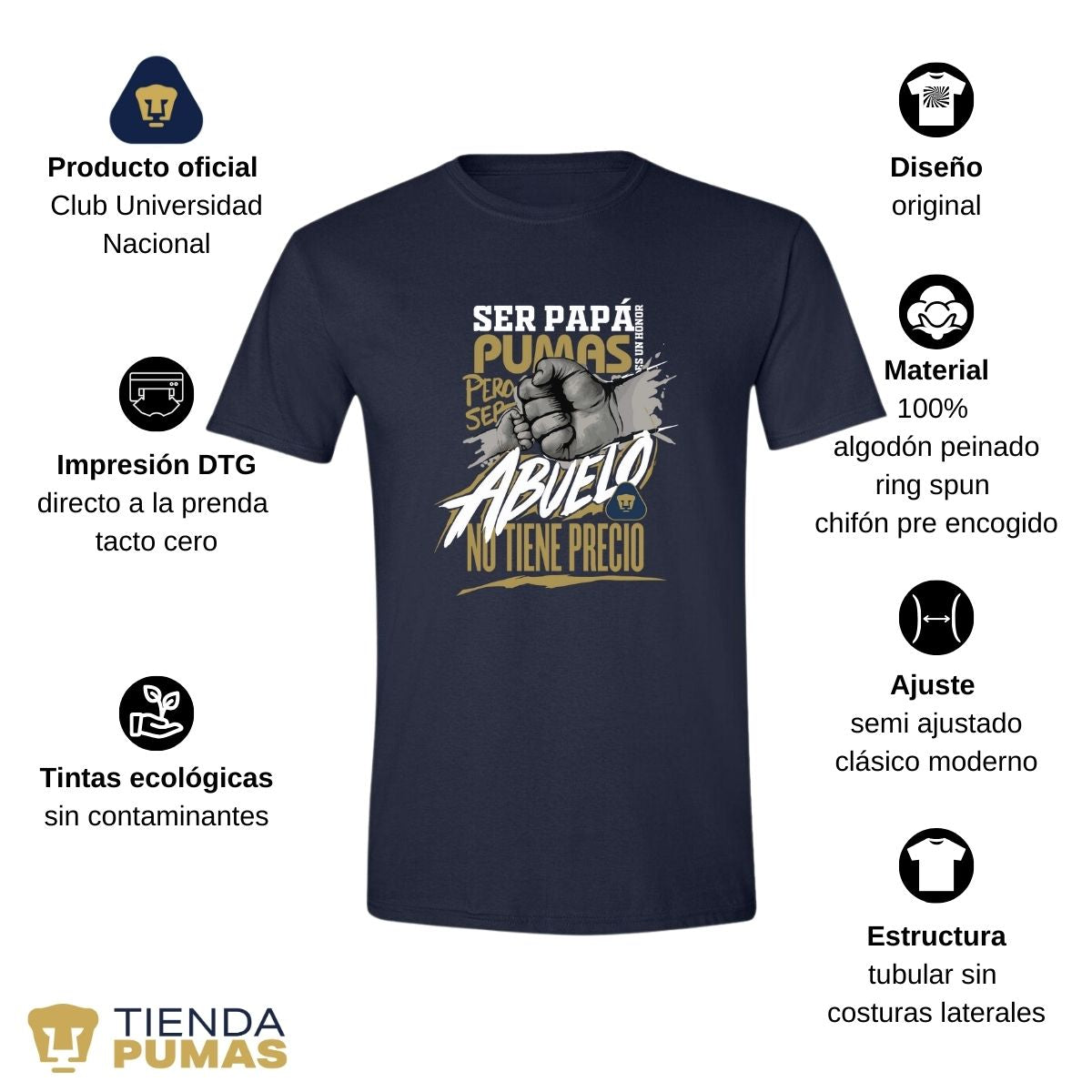 Playera Pumas UNAM Ser abuelo