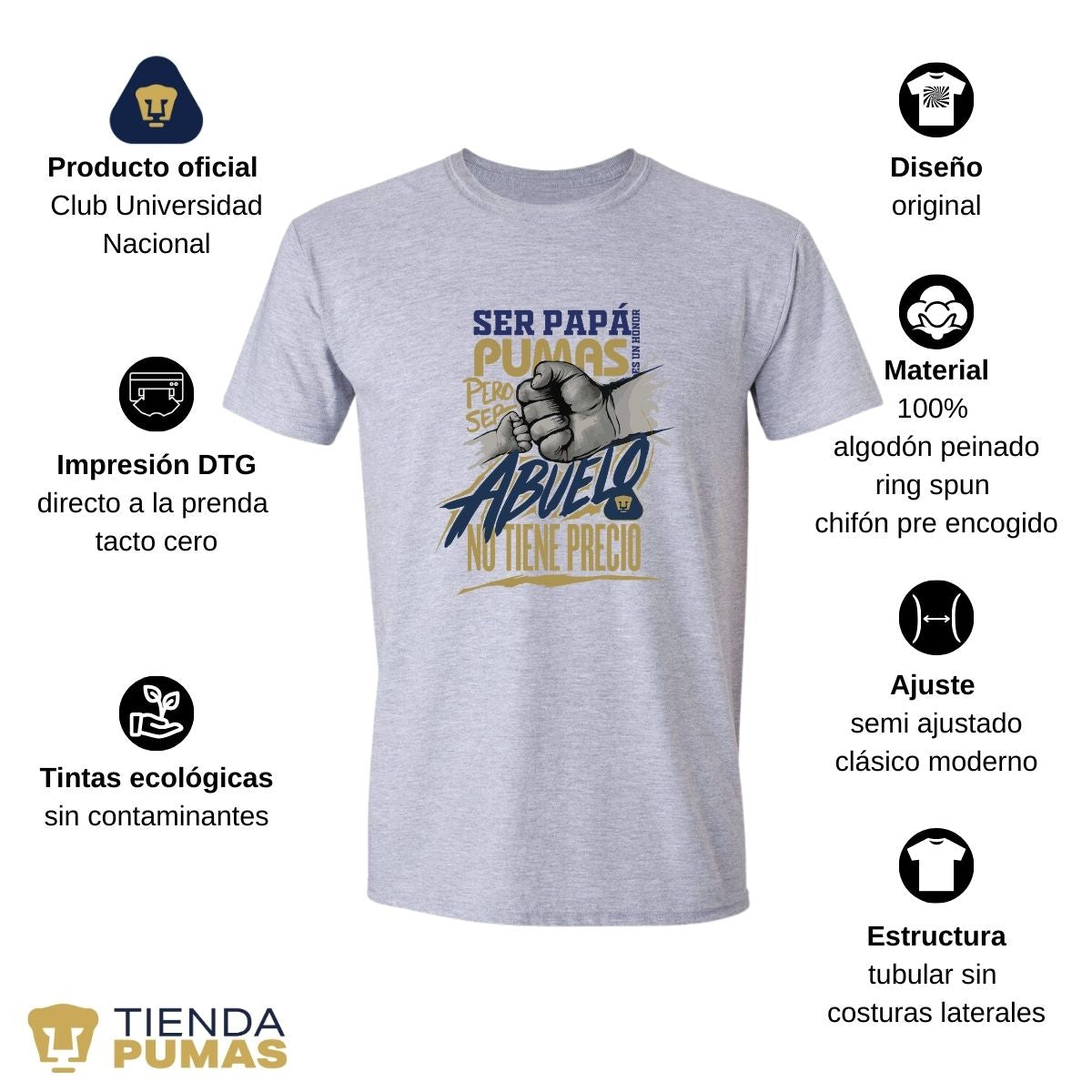 Playera Pumas UNAM Ser abuelo