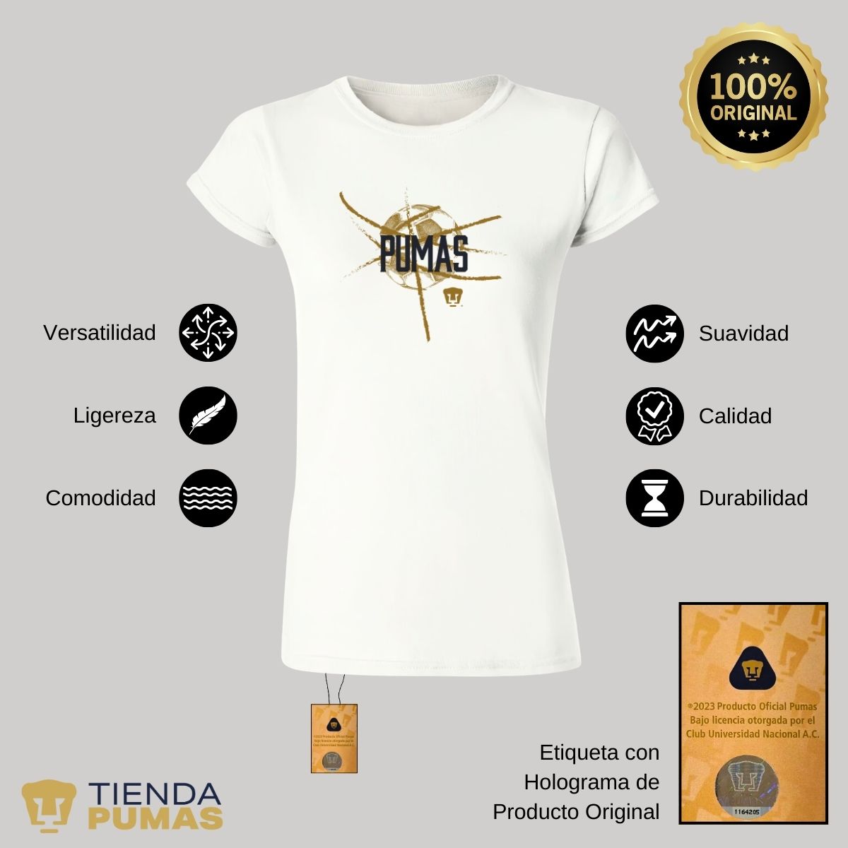 Playera Mujer Pumas UNAM Balón