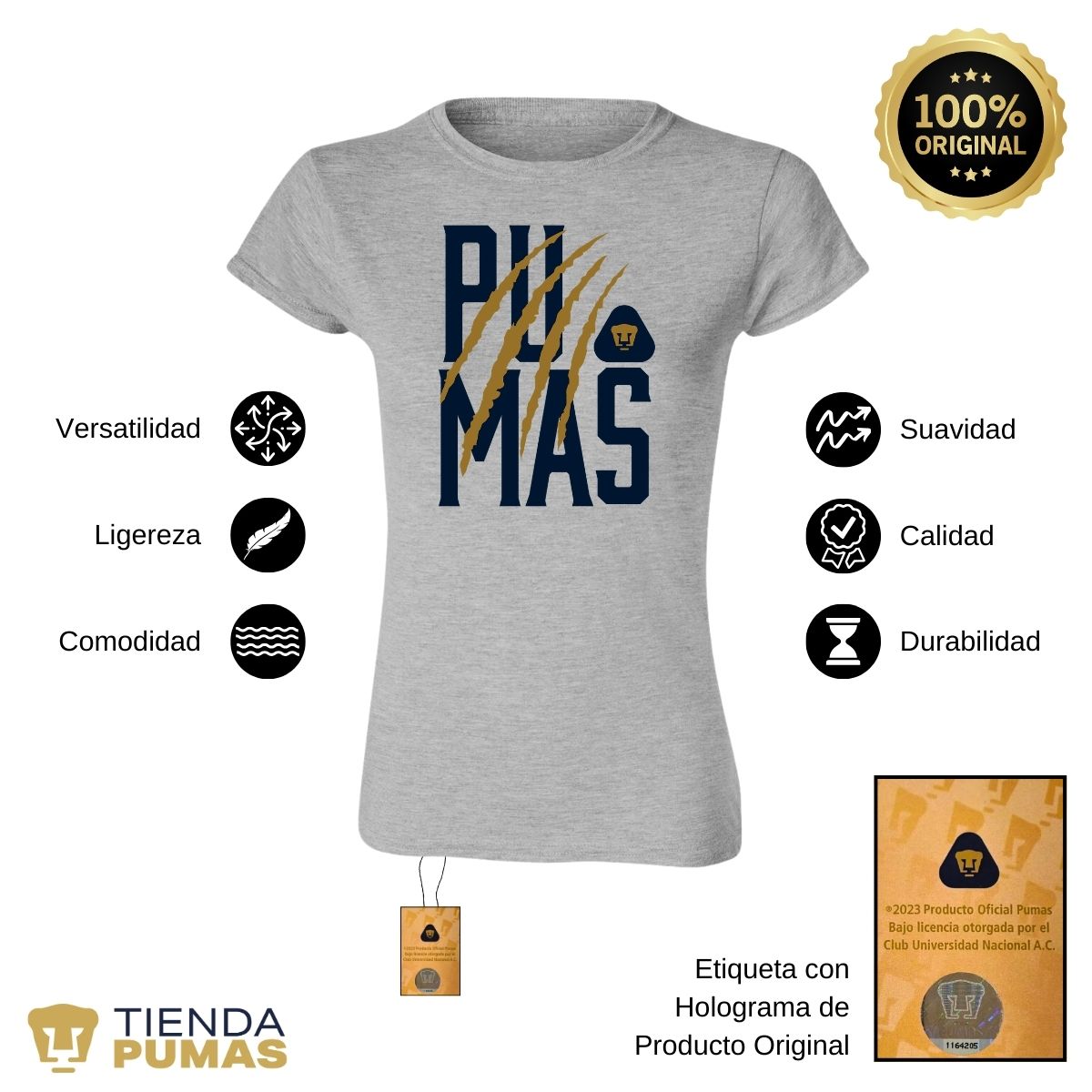 Playera Pumas UNAM Mujer Zarpazo