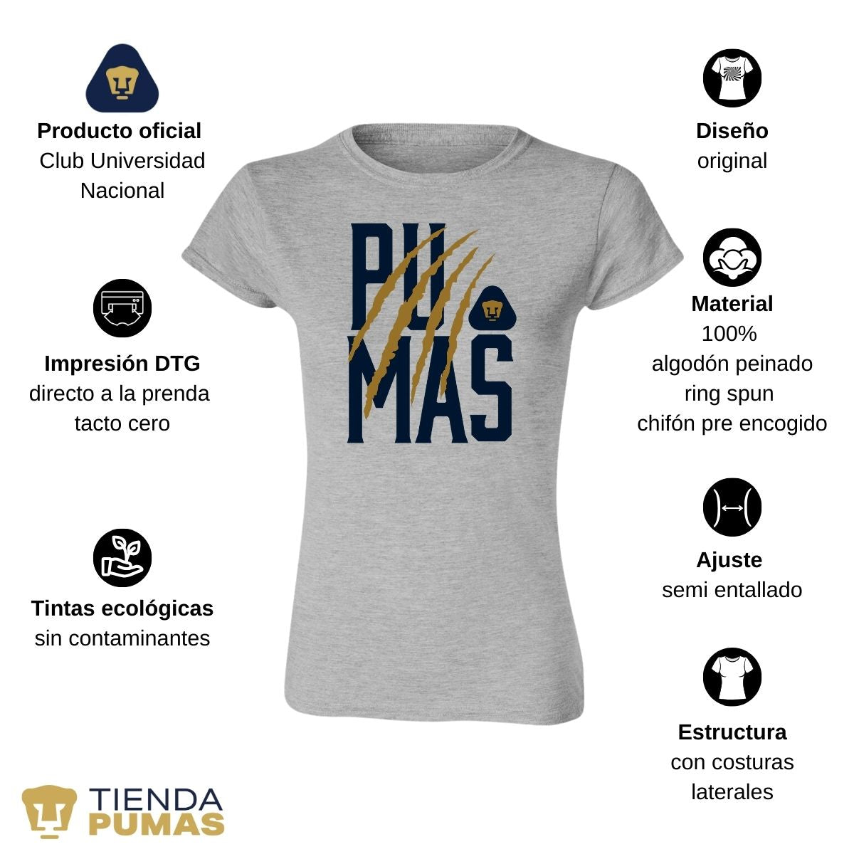 Playera Pumas UNAM Mujer Zarpazo