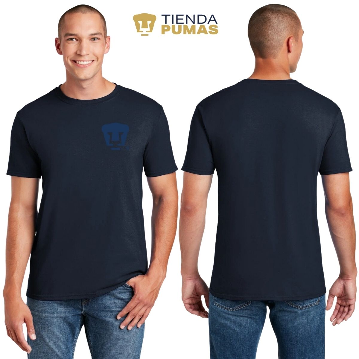 Playera Hombre Pumas UNAM Logo Azul