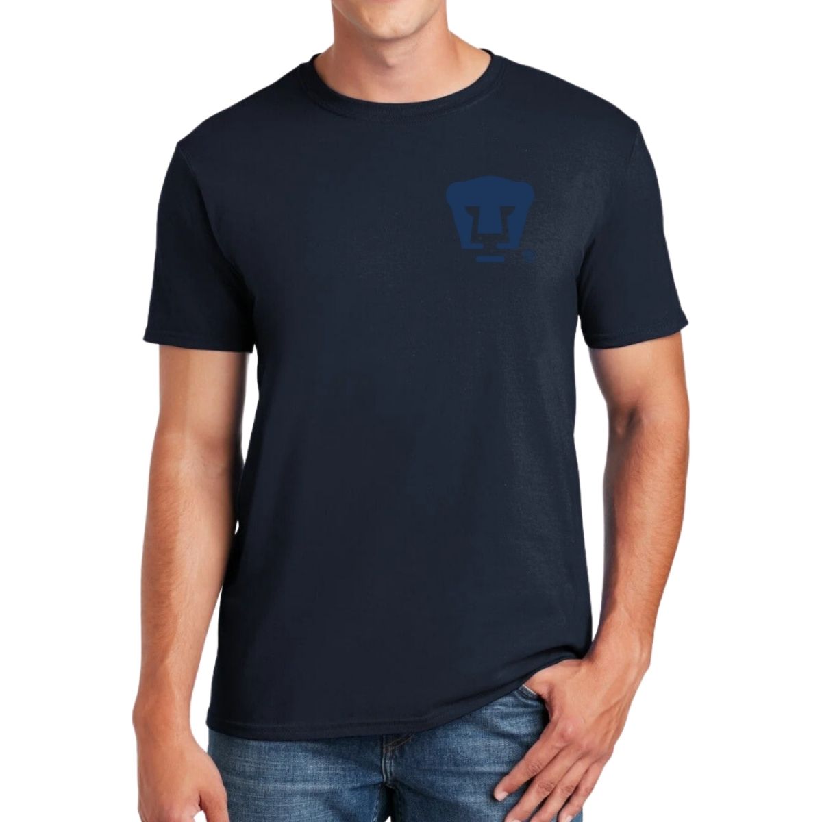 Playera Hombre Pumas UNAM Logo Azul