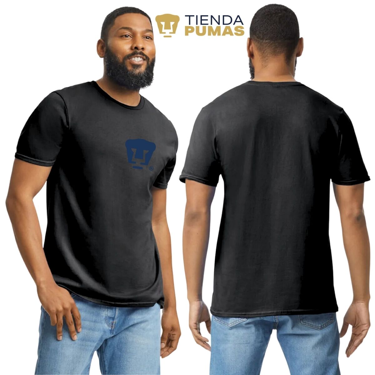 Playera Hombre Pumas UNAM Logo Azul